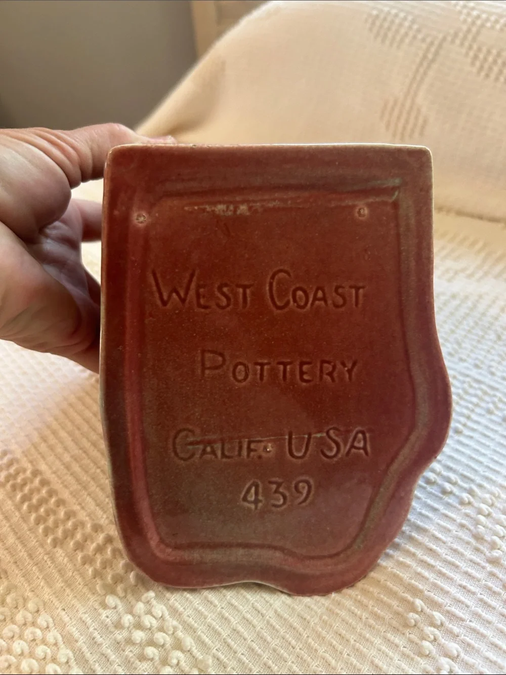 Artisan Iridescent Ceramic Peacock Vase West Coast Pottery